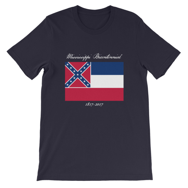 Mississippi Flag Bicentennial Short Sleeve T-shirt – Dark Colors ...